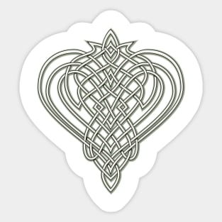 Celtic knot with heart symbol Sticker